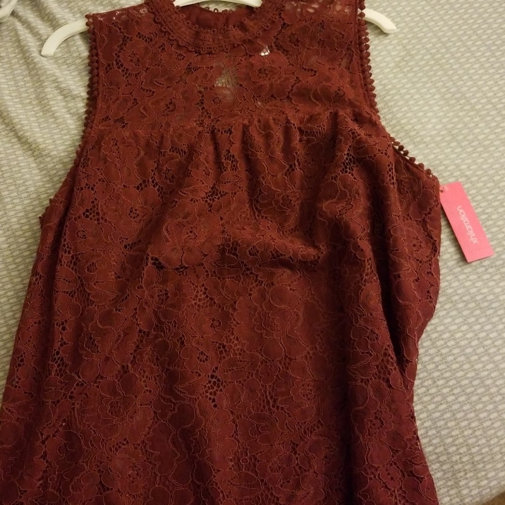 Burgundy blouse